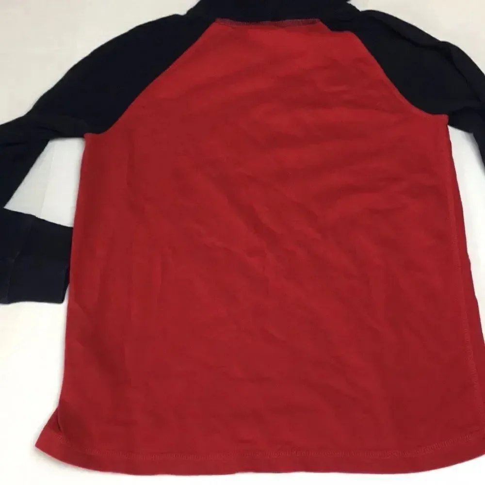 Polo by Ralph Lauren Boys Red and Blue Long Sleeve Hoodie Shirt Size XL (14-16)